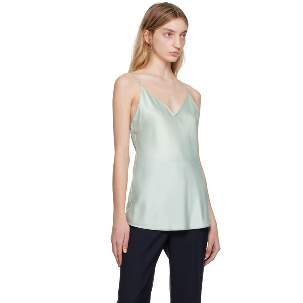MAX MARA  Lucca Silk Camisole Sage Green Women's Top 4